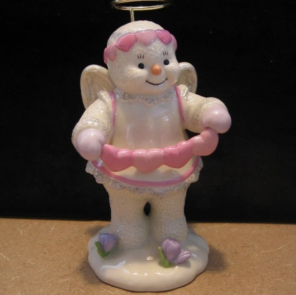 Lenox Rare Snowy Sweetheart Exclusive Edition Angel Snow Girl Holiday 24K Gold - Picture 1 of 16